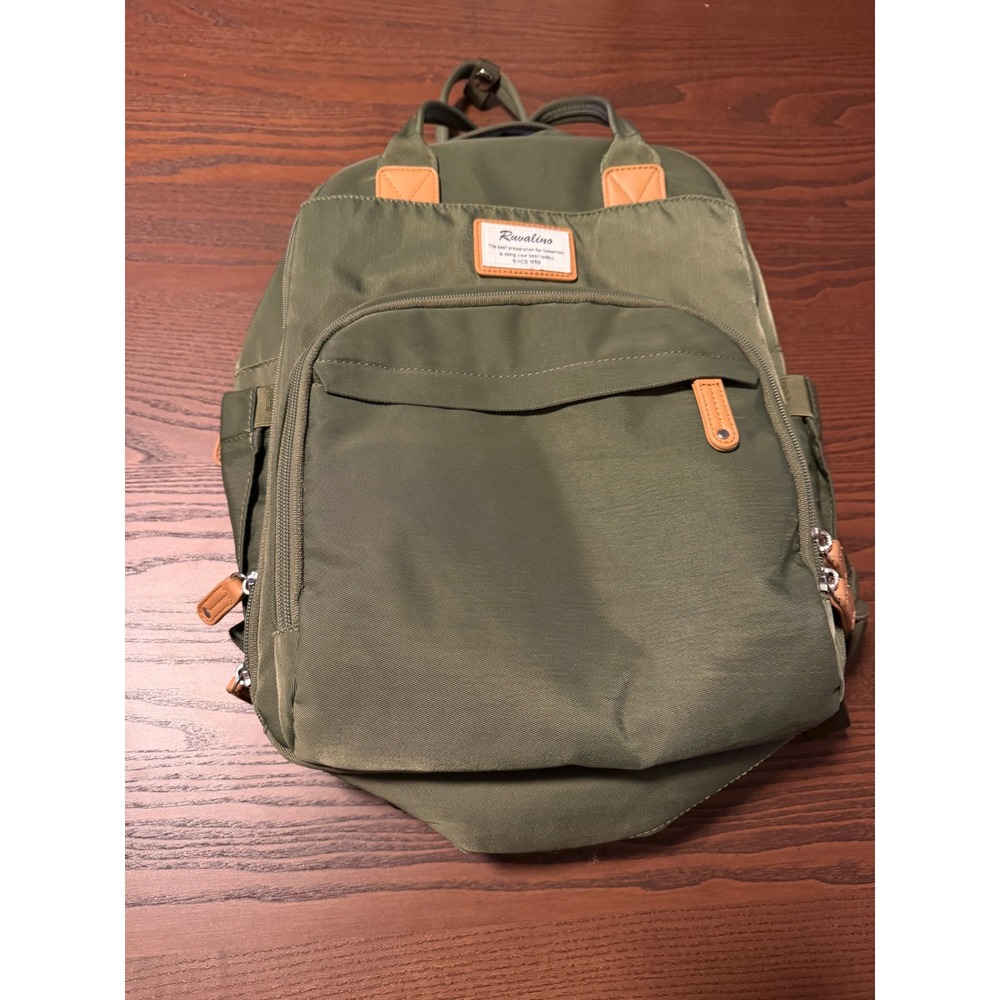 Ruvalino Diaper Bag Backpack Olive Green Multi-Function Travel Bag YW168-A